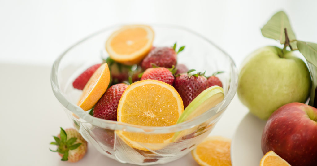 Frutas para el plan de comidas