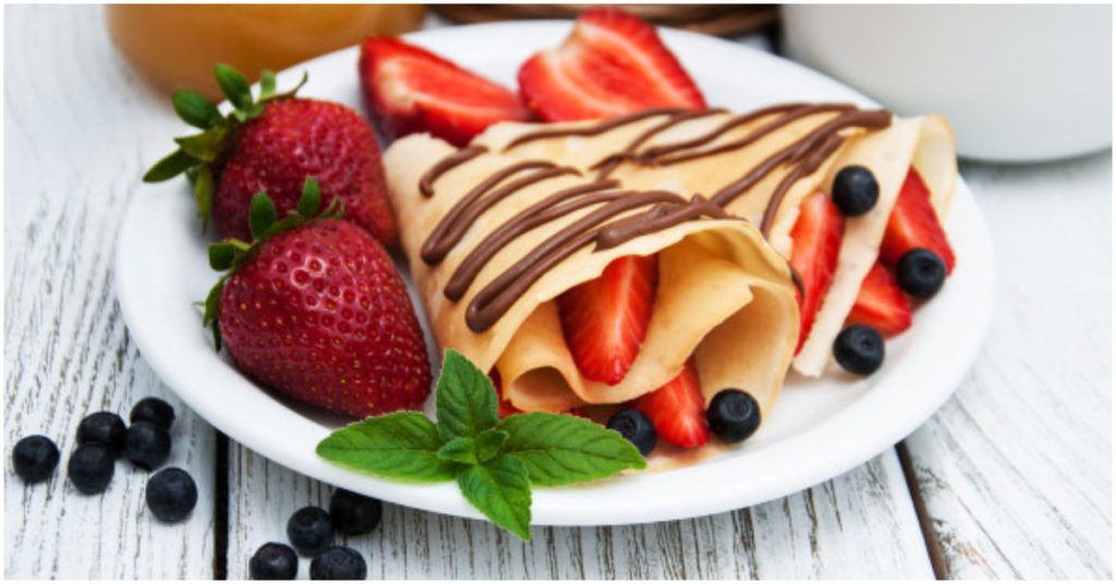 crepes con frutas