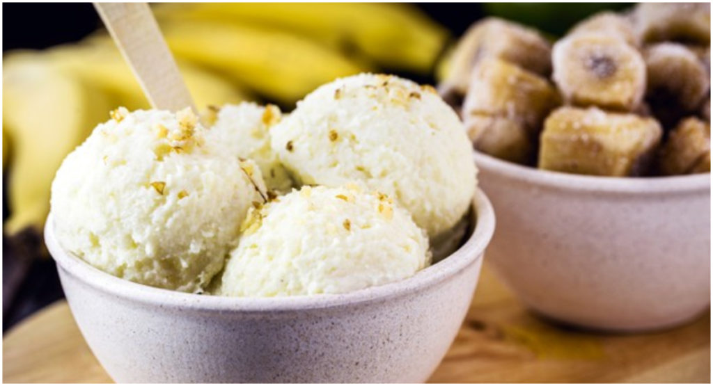 helado de banana