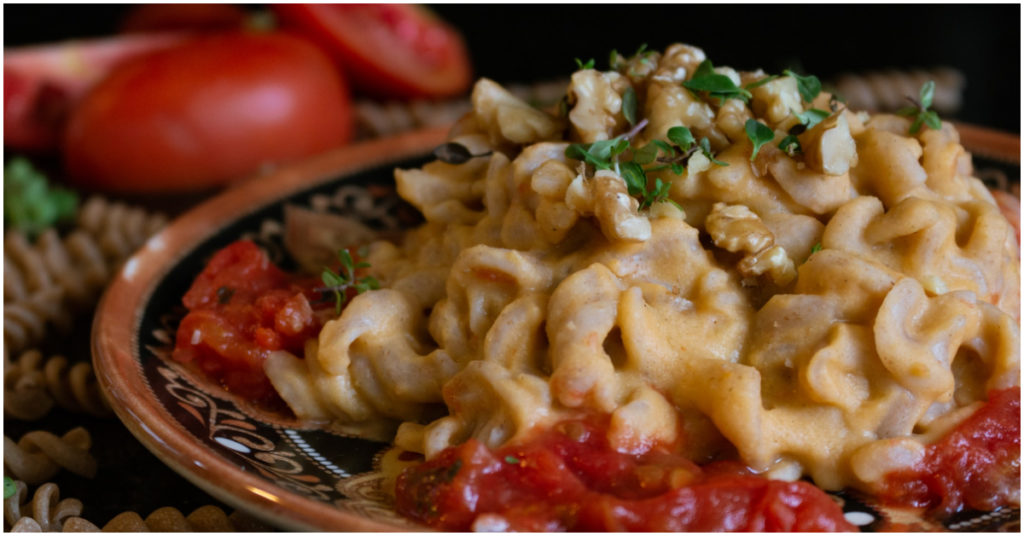 macarrones con pollo y queso