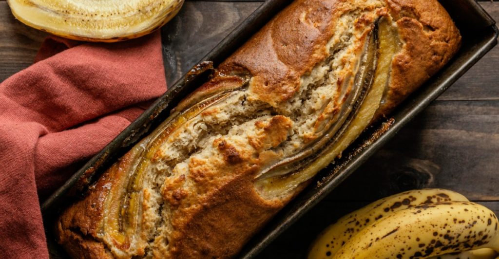 Budín de banana y avena