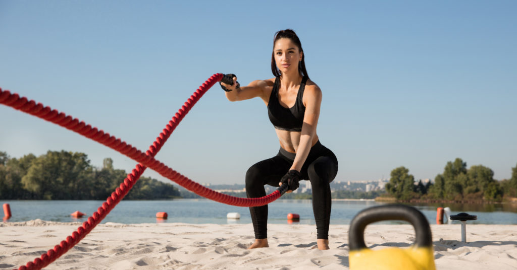 Sentadillas con saltos para aumentar y tonificar glúteos