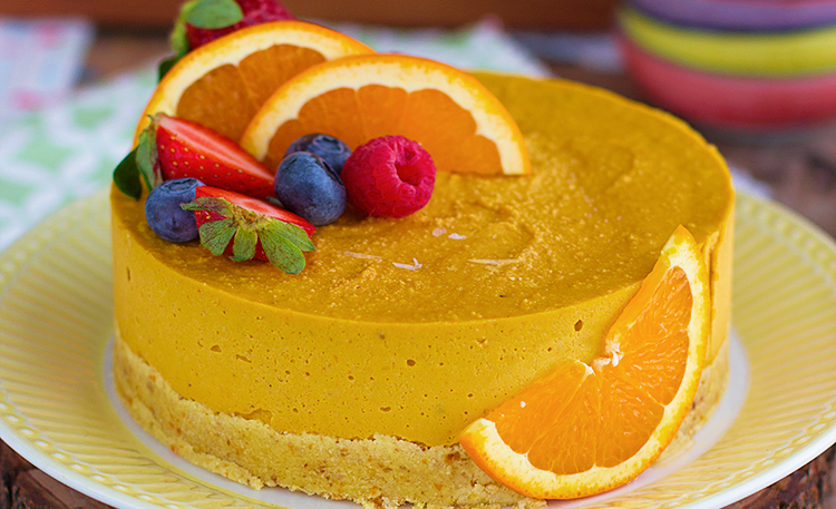 Imponente tarta de naranja helada y saludable: solo debes mezclar y refrigerar